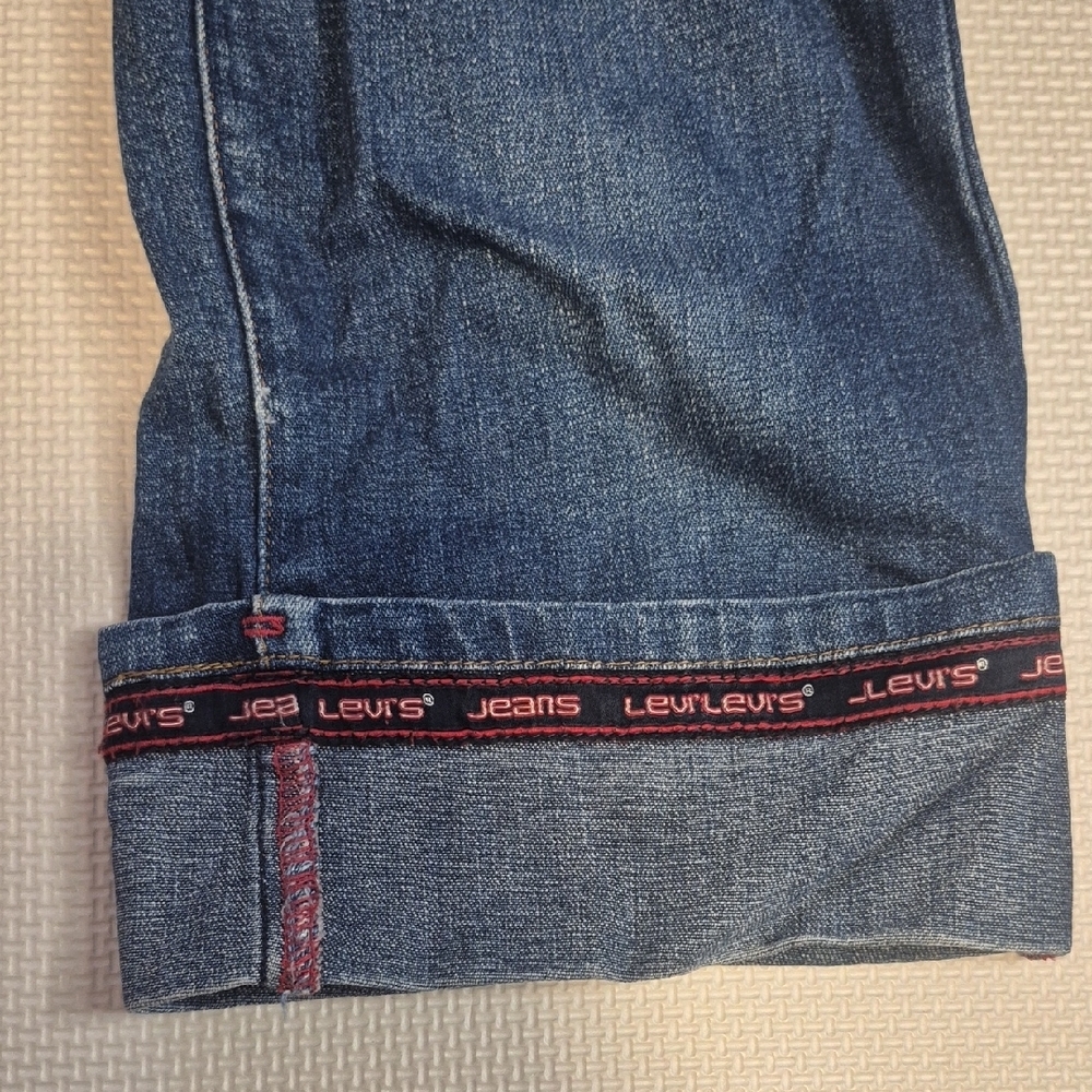 LEVI'S Classic Capri BIG Hem Blue Denim Jeans - 28 - Picture 3 of 6